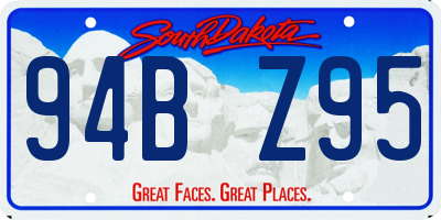 SD license plate 94BZ95