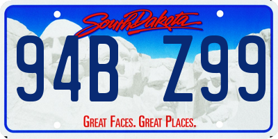 SD license plate 94BZ99