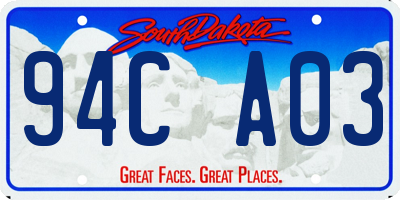 SD license plate 94CA03
