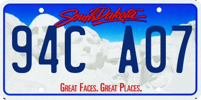 SD license plate 94CA07