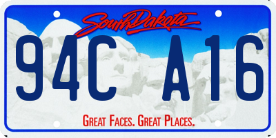 SD license plate 94CA16