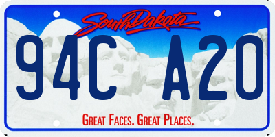 SD license plate 94CA20