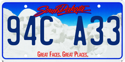 SD license plate 94CA33