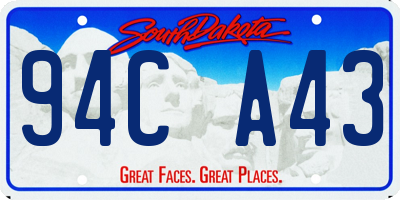 SD license plate 94CA43