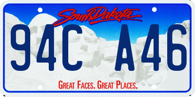 SD license plate 94CA46