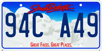 SD license plate 94CA49