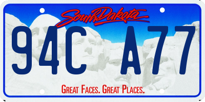 SD license plate 94CA77