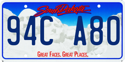 SD license plate 94CA80