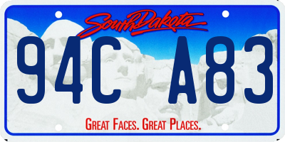 SD license plate 94CA83