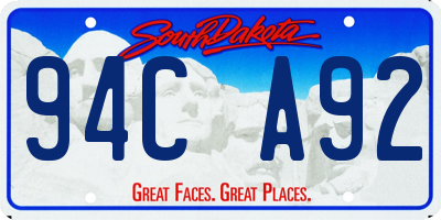 SD license plate 94CA92