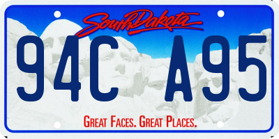 SD license plate 94CA95