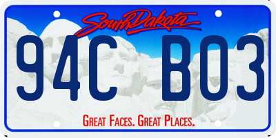 SD license plate 94CB03