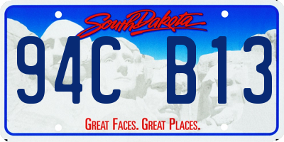 SD license plate 94CB13