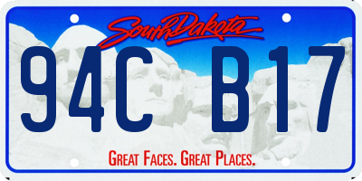 SD license plate 94CB17