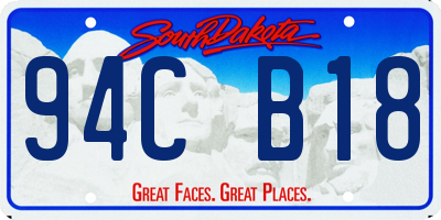SD license plate 94CB18