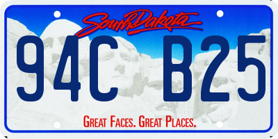 SD license plate 94CB25