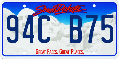 SD license plate 94CB75