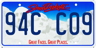SD license plate 94CC09