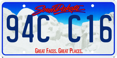 SD license plate 94CC16