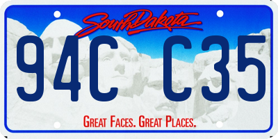 SD license plate 94CC35