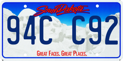 SD license plate 94CC92