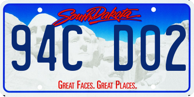 SD license plate 94CD02