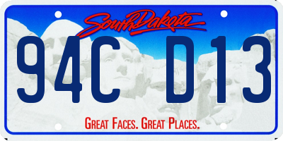 SD license plate 94CD13