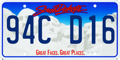 SD license plate 94CD16