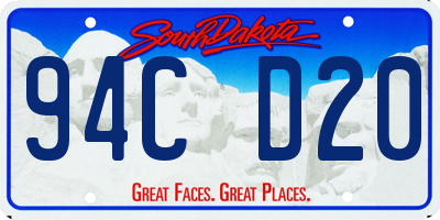 SD license plate 94CD20