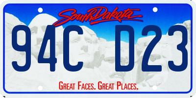 SD license plate 94CD23