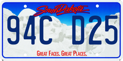 SD license plate 94CD25