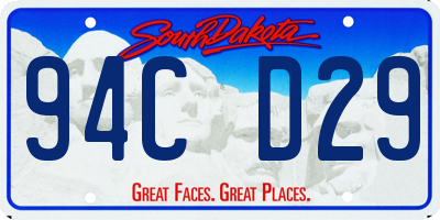 SD license plate 94CD29