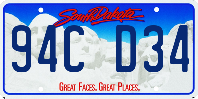 SD license plate 94CD34