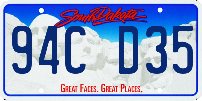 SD license plate 94CD35