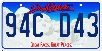 SD license plate 94CD43