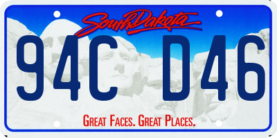 SD license plate 94CD46