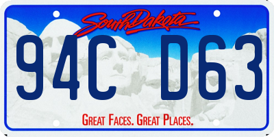 SD license plate 94CD63