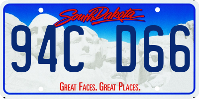 SD license plate 94CD66
