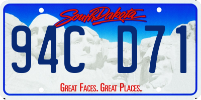 SD license plate 94CD71