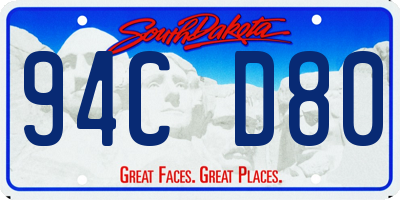 SD license plate 94CD80