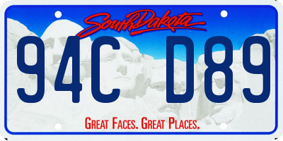 SD license plate 94CD89