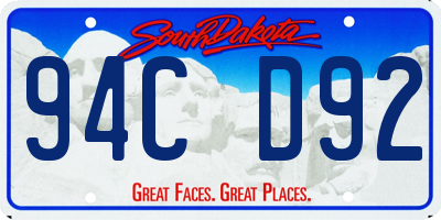 SD license plate 94CD92