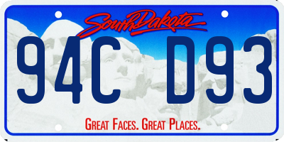 SD license plate 94CD93