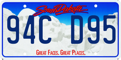 SD license plate 94CD95