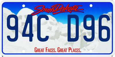 SD license plate 94CD96