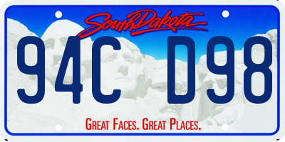 SD license plate 94CD98
