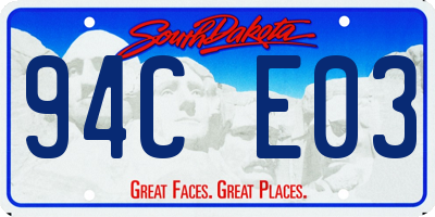 SD license plate 94CE03
