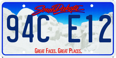 SD license plate 94CE12