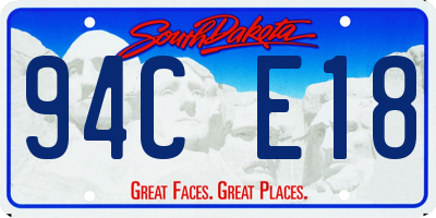 SD license plate 94CE18