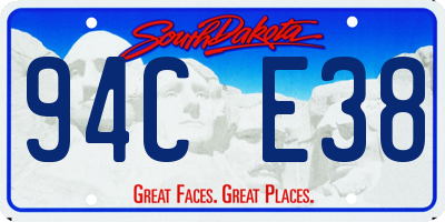 SD license plate 94CE38